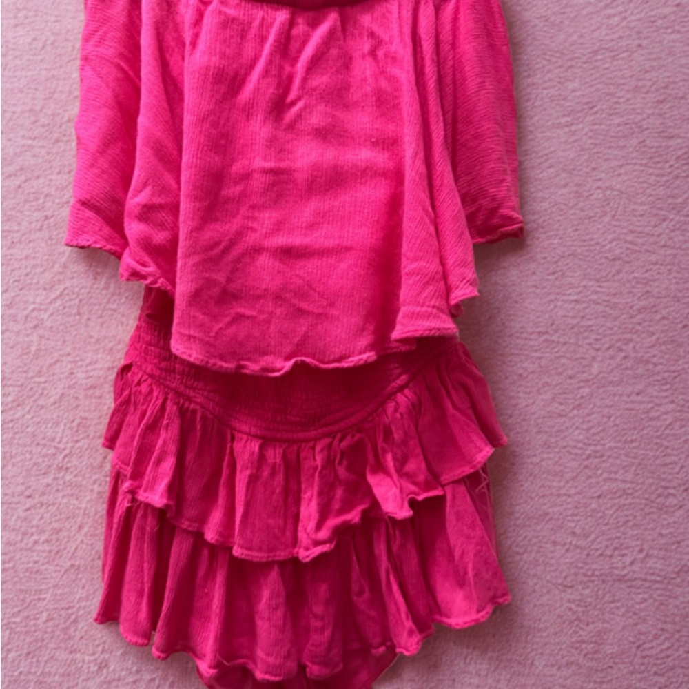 Mustard Seed Pink romper size small